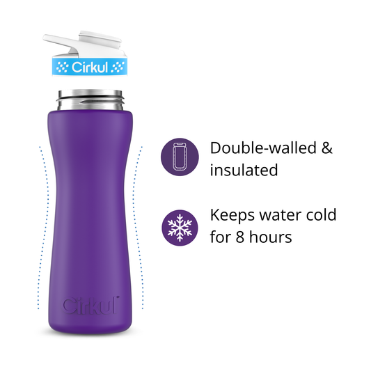 22oz. Stainless Steel Bottle & Comfort Grip Lid - US 3283