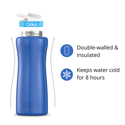 32oz. Stainless Steel Bottle & Comfort Grip Lid - US 3089