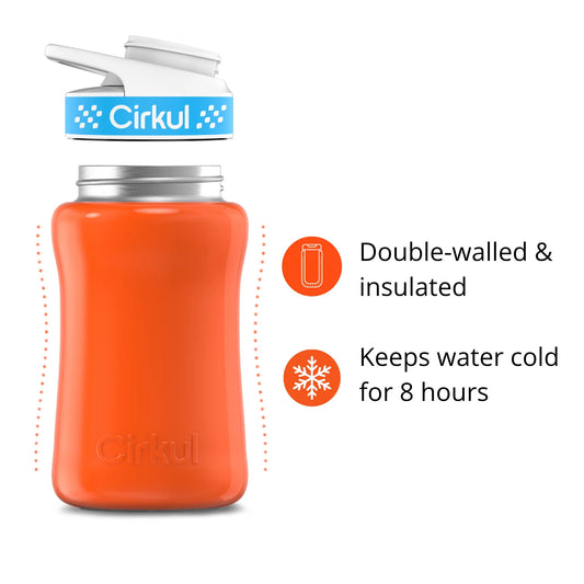 12oz. Stainless Steel Bottle & Comfort Grip Lid - US 6573