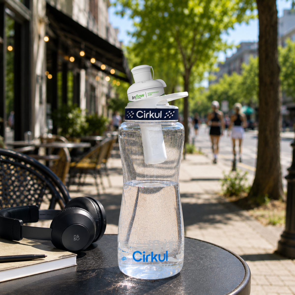 42oz. Plastic Bottle & Comfort Grip Lid - US 0301