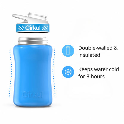 12oz. Stainless Steel Bottle & Comfort Grip Lid - US 3324