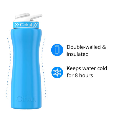 22oz. Stainless Steel Bottle & Comfort Grip Lid - US 0392