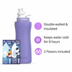 32oz. Matte Periwinkle Stainless Steel Bottle Starter Kit - US 5853