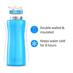 32oz. Stainless Steel Bottle & Comfort Grip Lid - US 9449