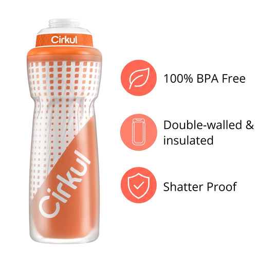 32oz. Insulated Squeeze® Plastic Bottle & Sport Lid - US 1898