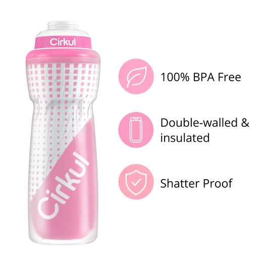 32oz. Insulated Squeeze® Plastic Bottle & Sport Lid - US 2368