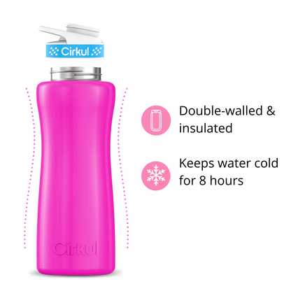 32oz. Stainless Steel Bottle & Comfort Grip Lid - US 3259