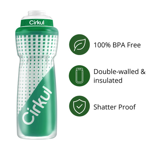 32oz. Insulated Squeeze® Plastic Bottle & Sport Lid - US 4828