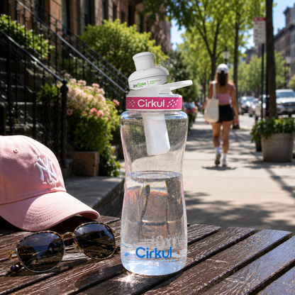 42oz. Plastic Bottle & Comfort Grip Lid - US 5057