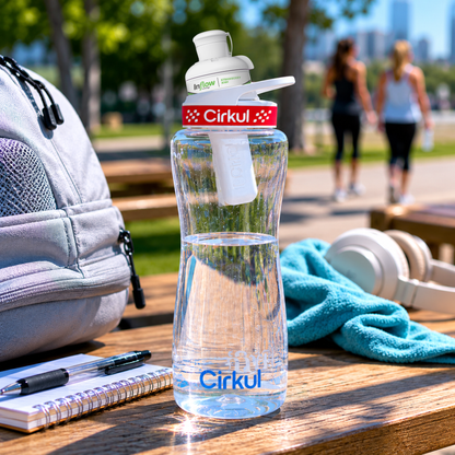 42oz. Plastic Bottle & Comfort Grip Lid - US 0200