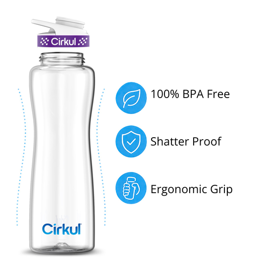 42oz. Plastic Bottle & Comfort Grip Lid - US 1806