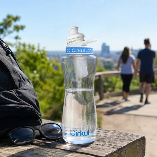 42oz. Plastic Bottle & Comfort Grip Lid - US 6202