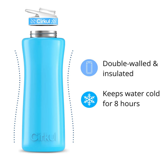 42oz. Stainless Steel Bottle & Comfort Grip Lid - US 9736