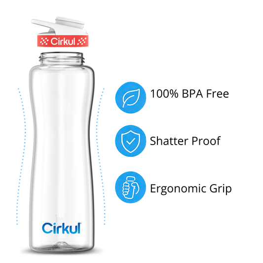 42oz. Plastic Bottle & Comfort Grip Lid - US 0200