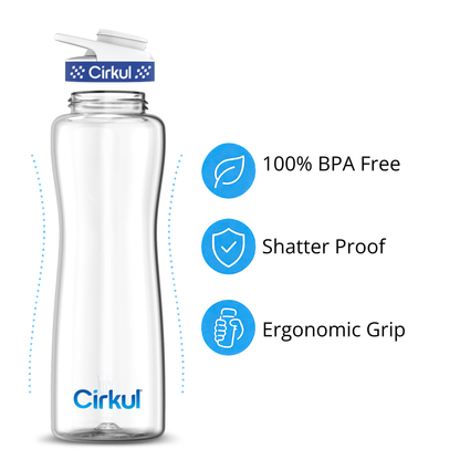 42oz. Plastic Bottle & Comfort Grip Lid - US 0301