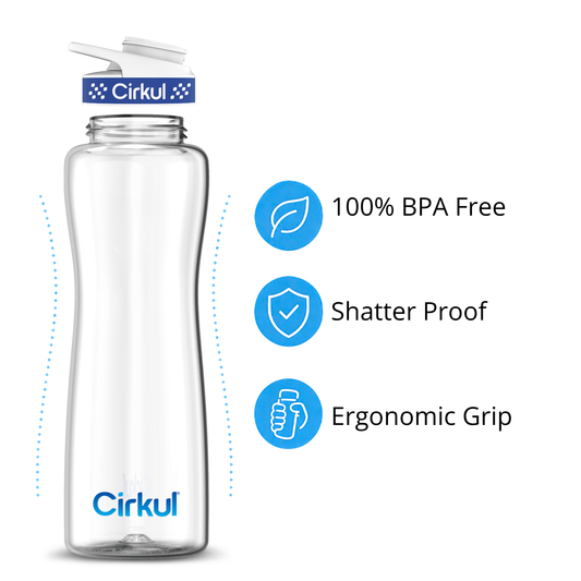 42oz. Plastic Bottle & Comfort Grip Lid - US 0301