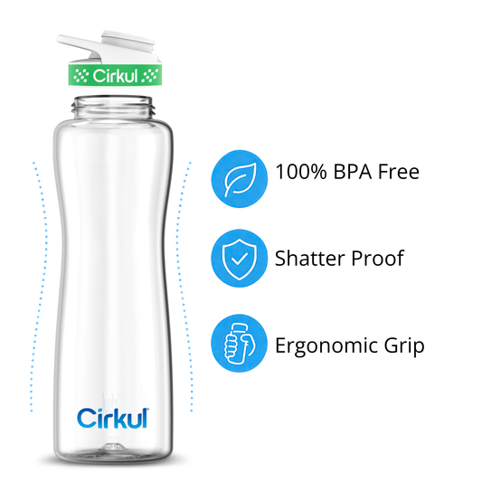 42oz. Plastic Bottle & Comfort Grip Lid - US 2074