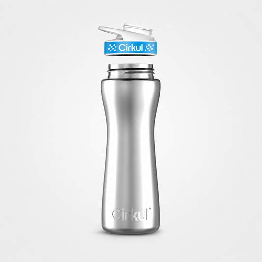 22oz. Stainless Steel Bottle & Comfort Grip Lid - US 4356