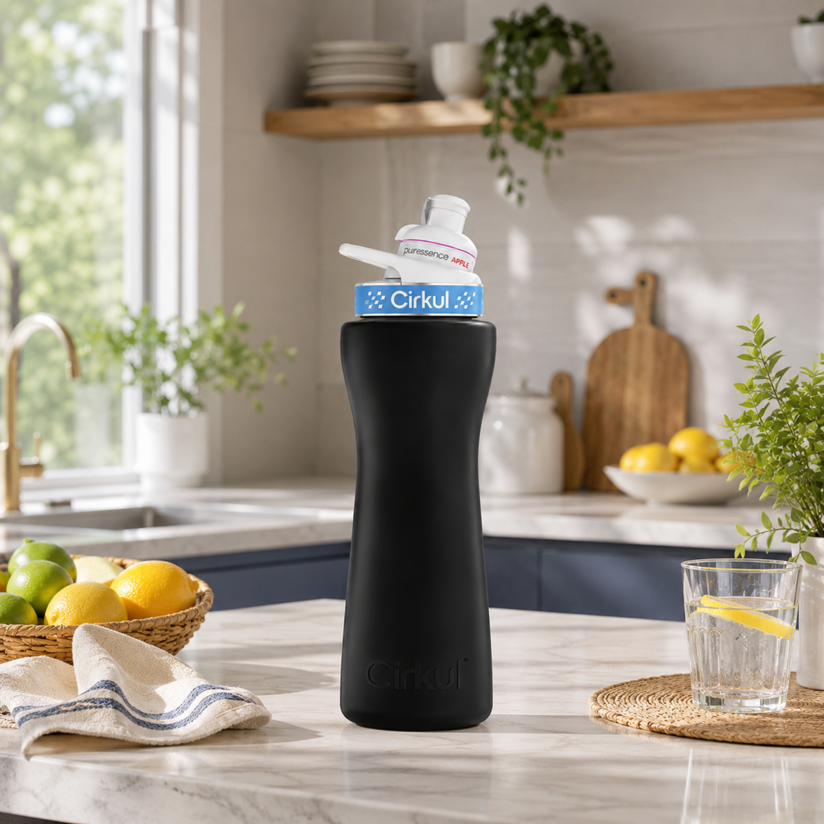 22oz. Stainless Steel Bottle & Comfort Grip Lid - US 8732