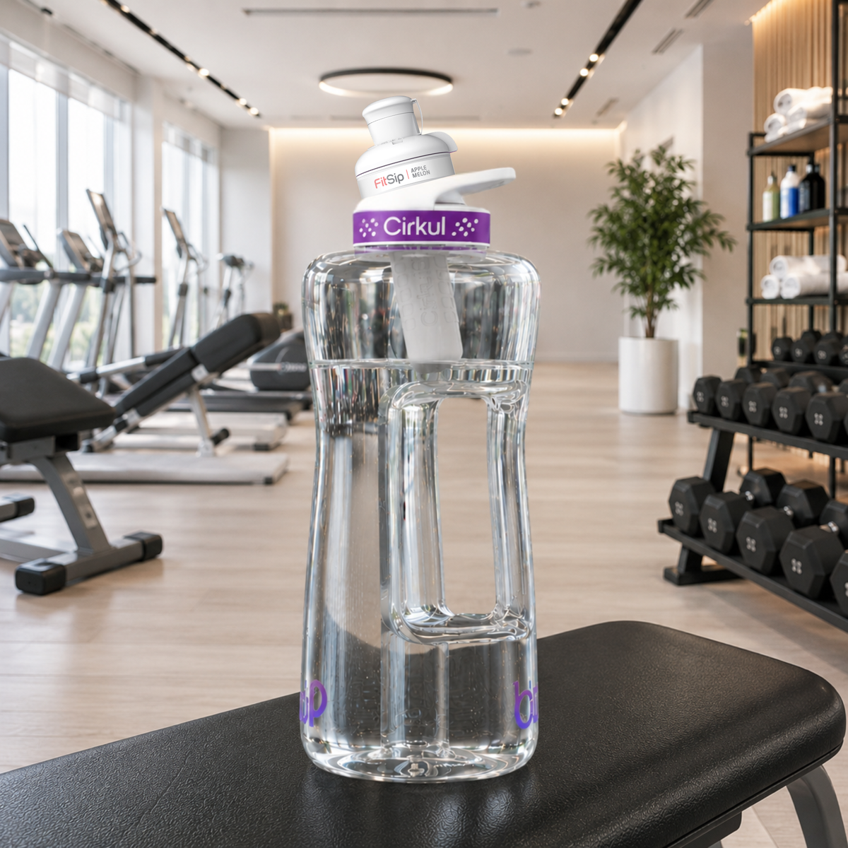 62oz. Plastic Bottle & Comfort Grip Lid - US 3077