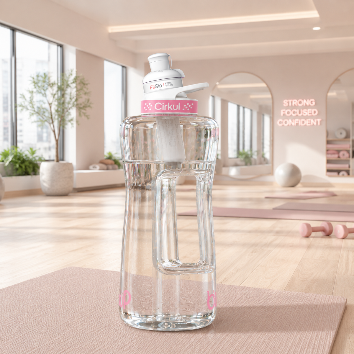 62oz. Plastic Bottle & Comfort Grip Lid - US 3537
