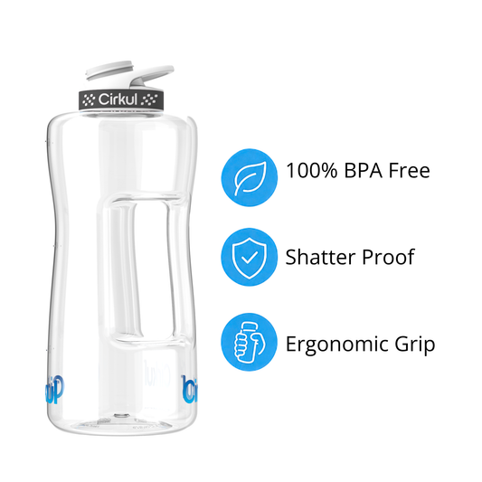 62oz. Plastic Bottle & Comfort Grip Lid - US 4935