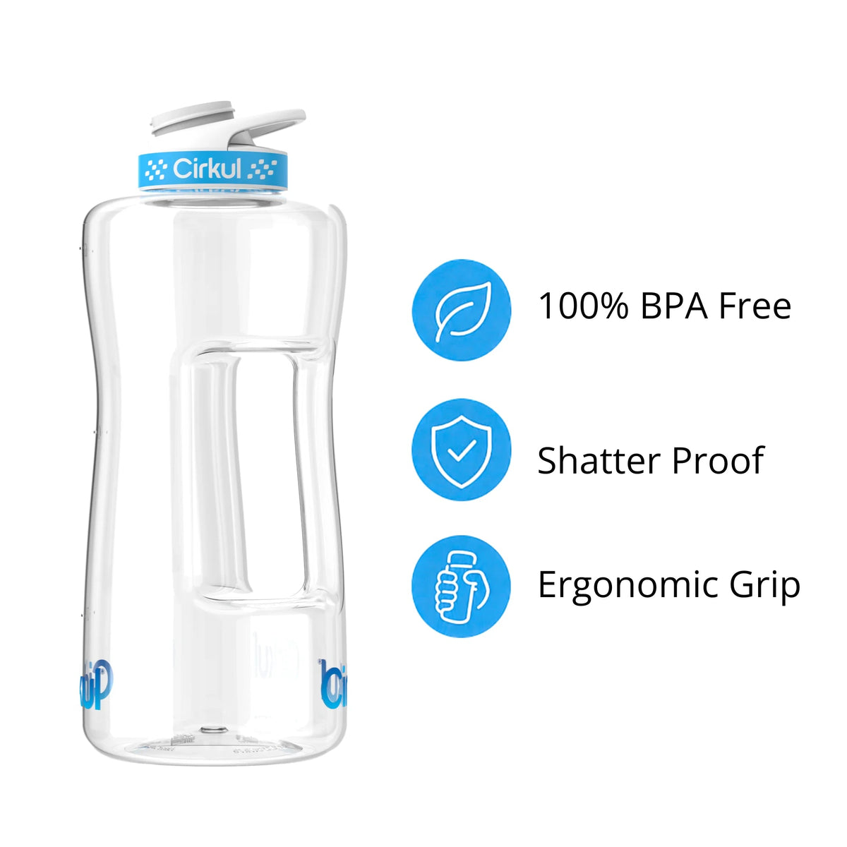 62oz. Plastic Bottle & Comfort Grip Lid - US 3723