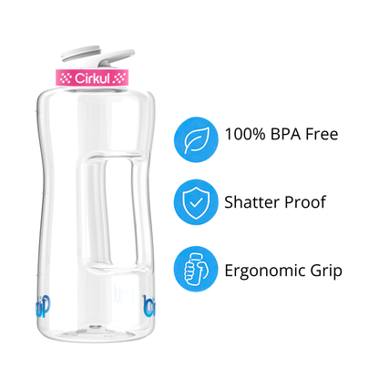 62oz. Plastic Bottle & Comfort Grip Lid - US 3537