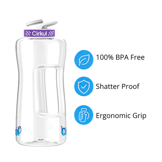 62oz. Plastic Bottle & Comfort Grip Lid - US 3077