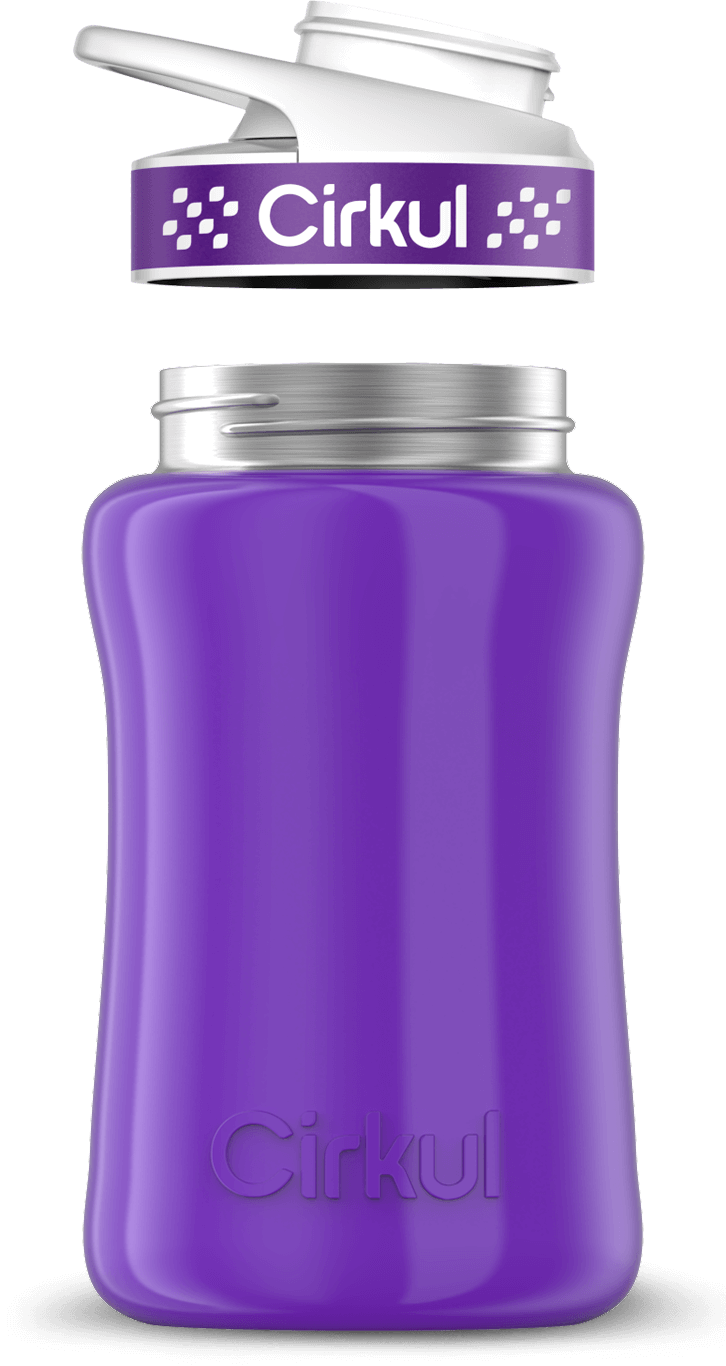 Custom 12oz. Stainless Steel Bottle & Comfort Grip Lid - US 6383
