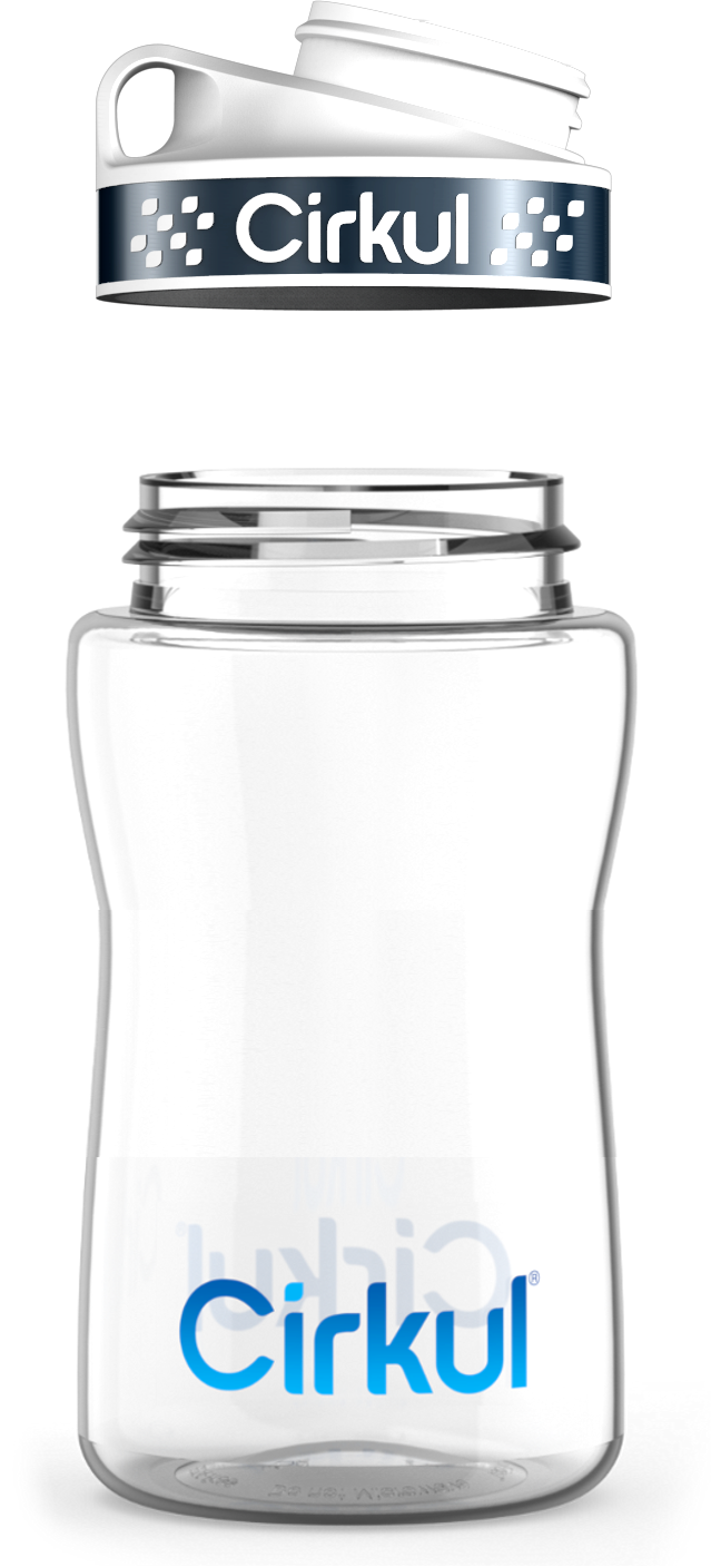 Custom 12oz. Plastic Bottle & Comfort Grip Lid - US 6919
