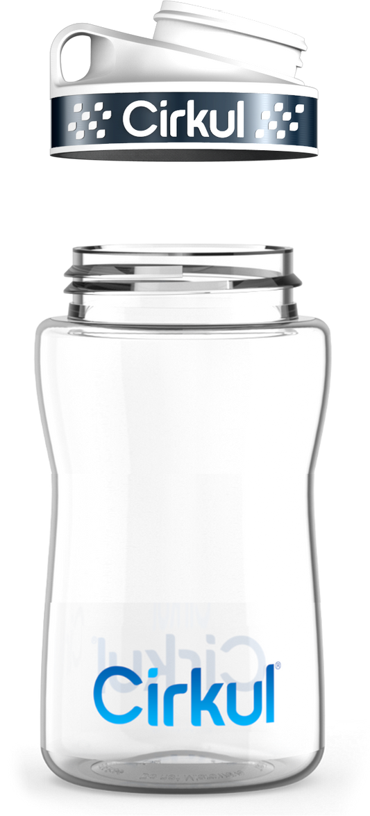 Custom 12oz. Plastic Bottle & Comfort Grip Lid - US 6919