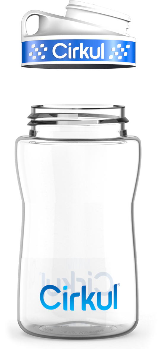Custom 12oz. Plastic Bottle & Comfort Grip Lid - US 0446