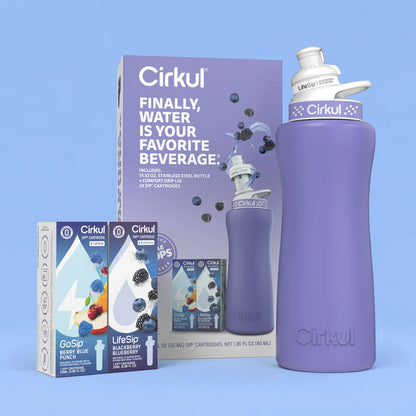 32oz. Matte Periwinkle Stainless Steel Bottle Starter Kit - US 5853